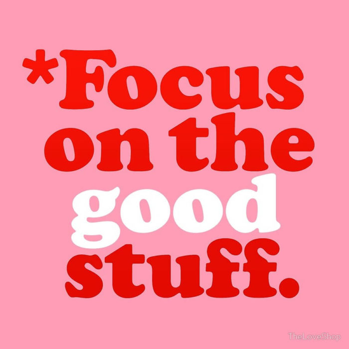 Focus On The Good Stuff {Pink & Red Version} Acrylic Blocks